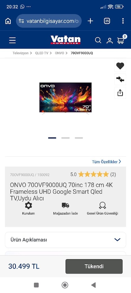 ONVO 70İNÇ 4K TV - 5