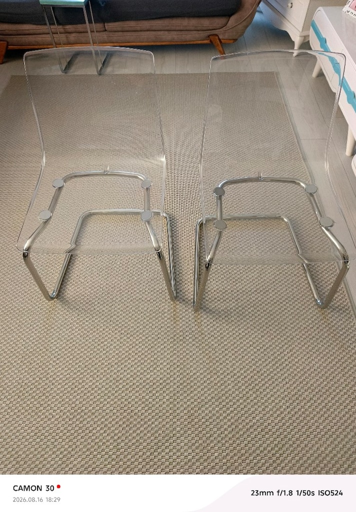 ikea şeffaf sandalye - 2