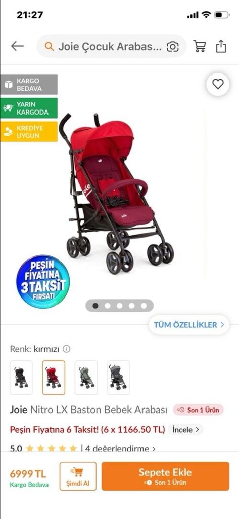 çocuk arabası joie marka - 2