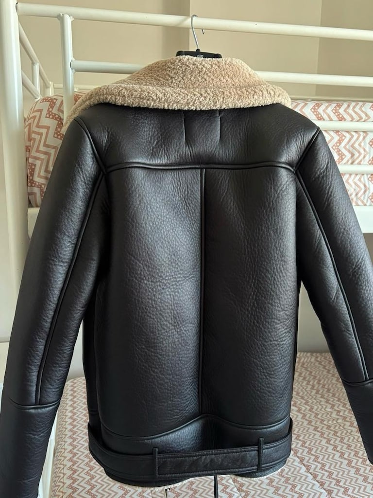 Stradivarius Deri Ceket/Mont — görsel 3/3