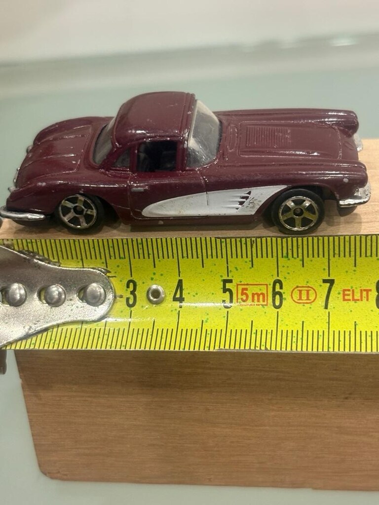 Majorette 1958 Chevrolet Corvette - Bordo/Beyaz - 8
