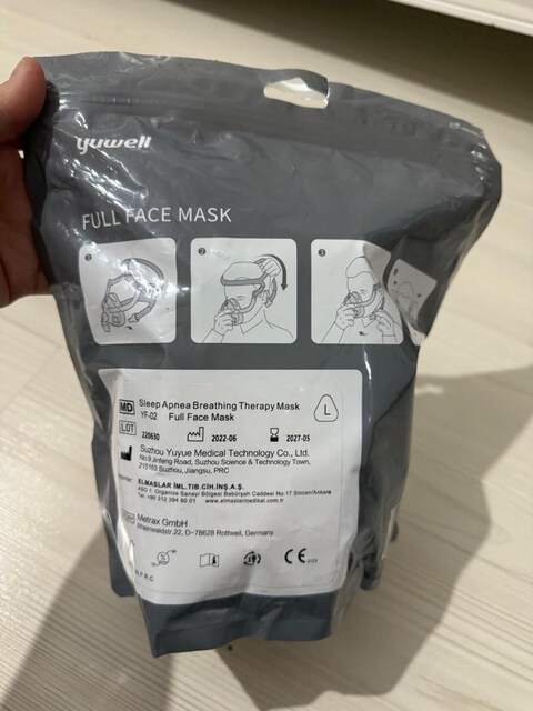 yuwell full yüz maskesi
