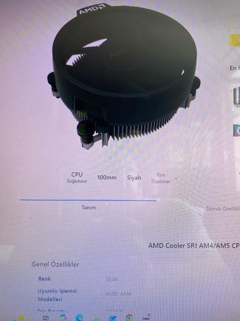 AMD Cooler SR1 AM4/AM5 CPU Soğutucu ( Stock FAN ) - 6