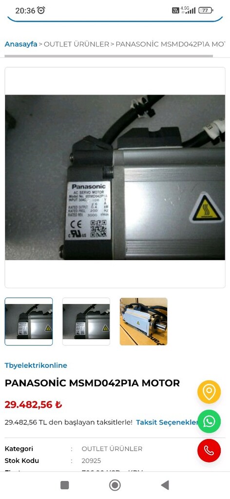 PANASONİC AC MOTOR - 8