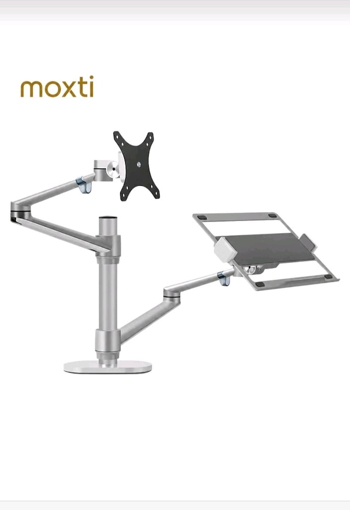 2'Lİ Monitör Standı,laptop-monitör Akrobat kol kurulu hazır şekilde - 3