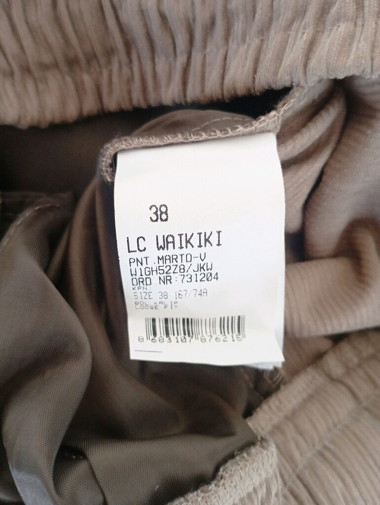 LCW Vision Kahverengi Bol Kalıp Loose Fit Fitilli Kadife Pantolon - 9