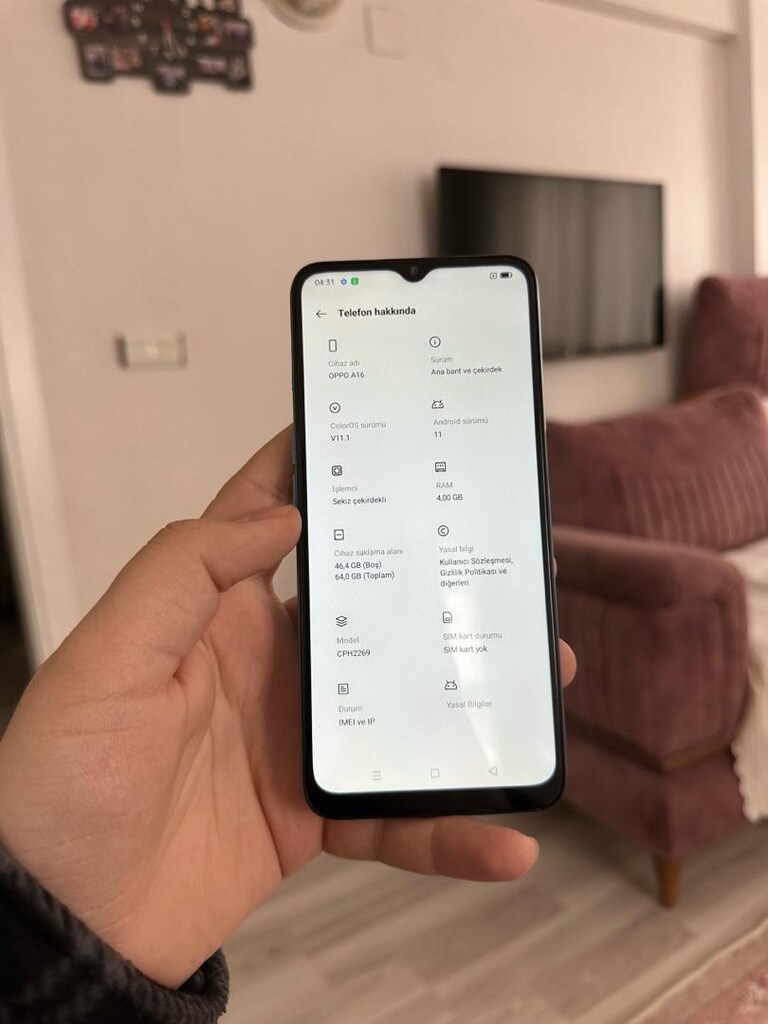 OPPO A16 64GB TEMİZ!!! - 9