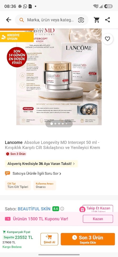 Acil satis Lancome Original krem 15 ml - 3