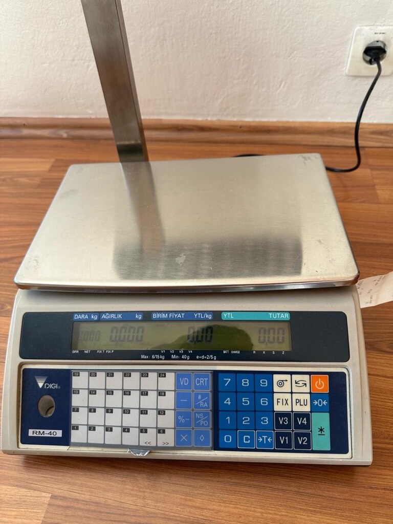 DIGI RM-40 Fiş Yazıcılı Elektronik Market Terazisi - Çalışır Durumda - 2