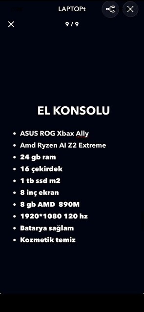 Asus RC73XA-ROG Xbox Ally AMD Ryzen AI Z2 Extreme 24GB 1TB SSD Windows