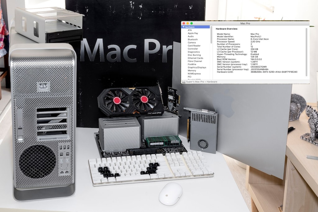 Mac PRO 2010 Intel Xeon 5.1 2x2.93 GHz RX 580 8 GB 128 GB RAM NOVME M1 - 7