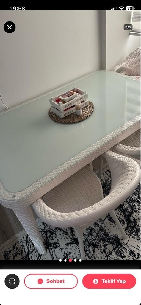 Rattan masa takımı(içi çelik) - 2