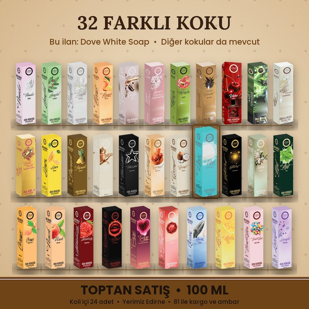 ÇİDO MİRİS DOVE WHİTE SOAP ODA KOKUSU 100ML - TOPTAN - 3