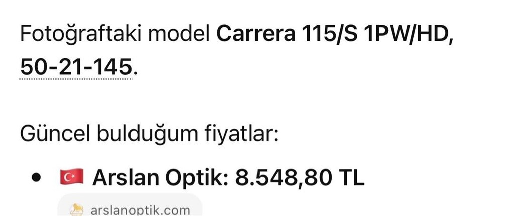 GÜNEŞ GÖZLÜĞÜ carrera - 10