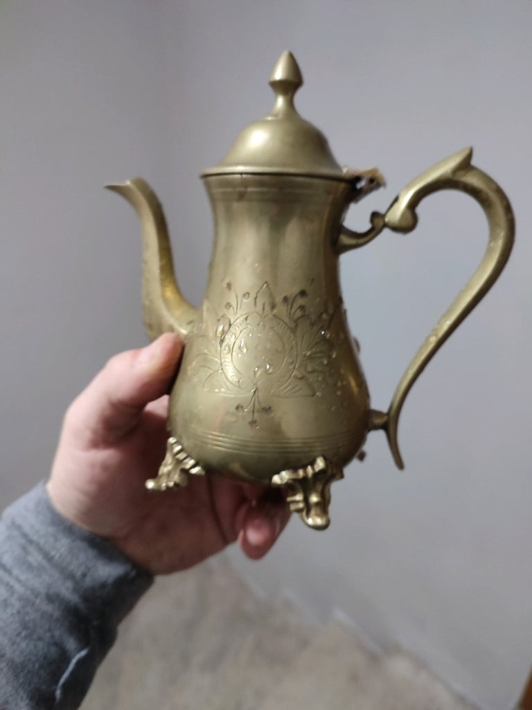 Pirinç Cezve sarı kahve ibrigi - 2
