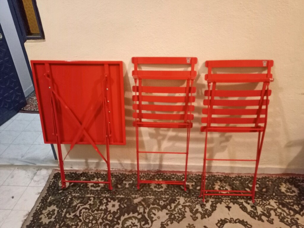 METAL KATLANIR MASA VE SANDALYE TAKIMI - 3