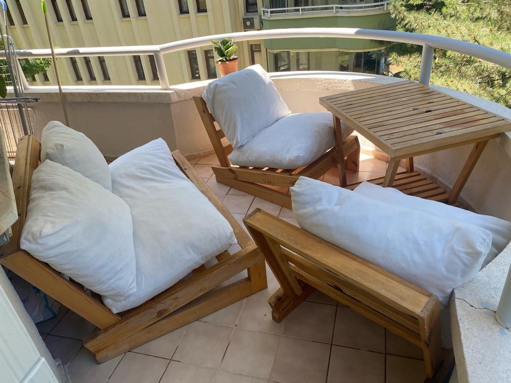 Ahşap oturma grubu-balkon - 8