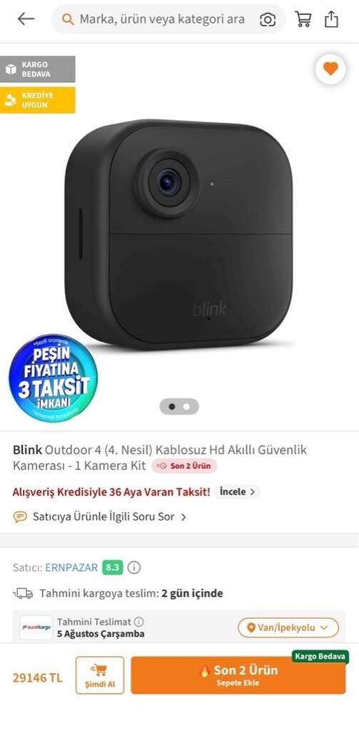 HD Akıllı Kamera (Blink Outdoor 4 (4.Nesil) Kablosuz HD Akıllı Kamera - 6