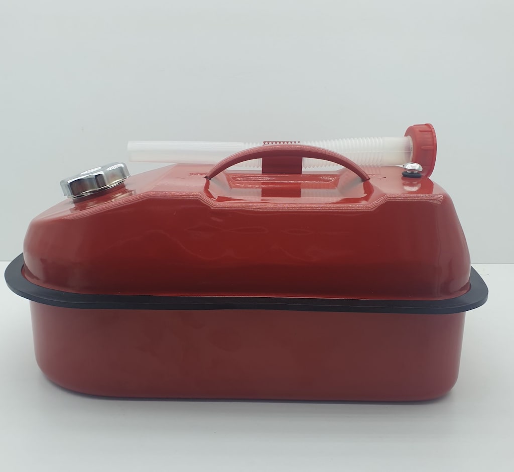 Steweld Yatay Kırmızı Metal Benzin Bidonu 10 Litre - 3