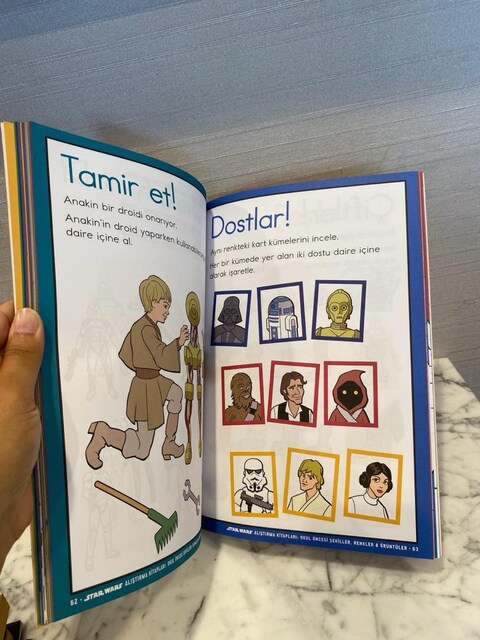 STAR WARS ALIŞTIRMA KİTAPLARI OKUL ÖNCESİ ŞEKİLLER RENKLER VE ÖRÜNTÜLE
