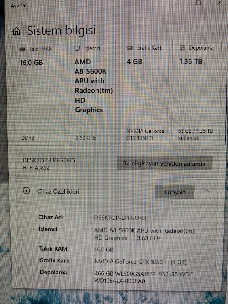 Komple Gamer Pc+monitör+masa herşey - 6