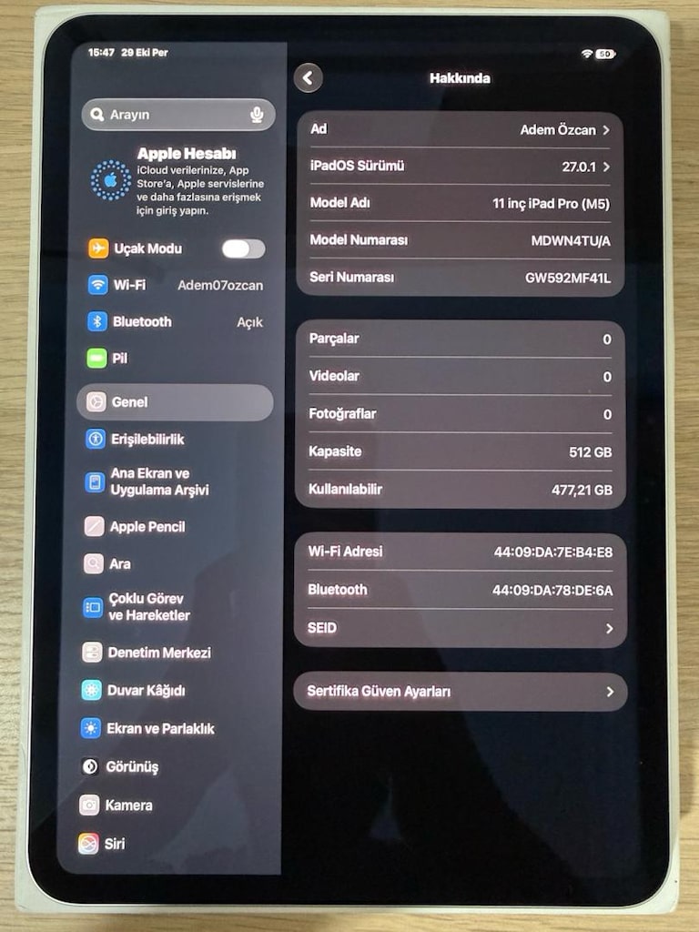 iPad Pro / M5 / 11 inç / 512 GB / Gümüş - 2