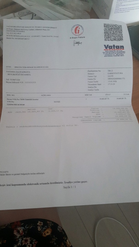 Navee elektrik scooter V50İ Pro - 5