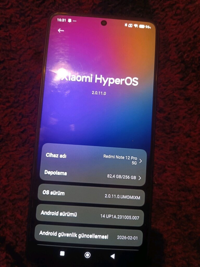 redmi note 12pro 5G YD 12+8/256 - 4