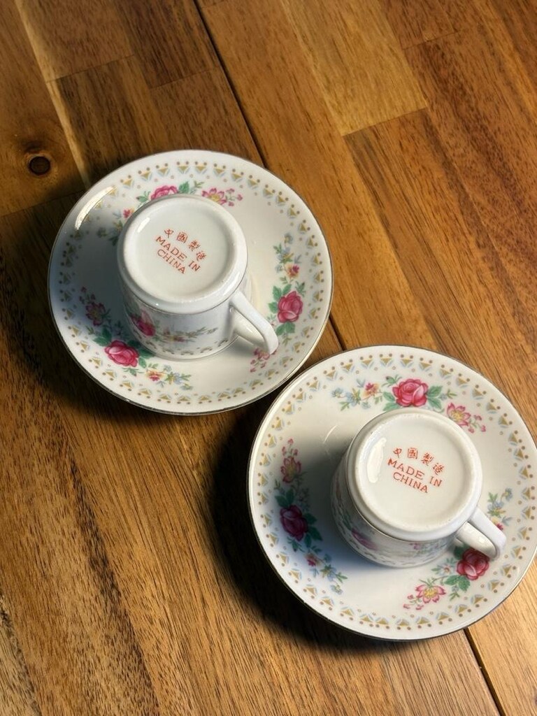 Vintage İkili Türk Kahve Fincanı - 7