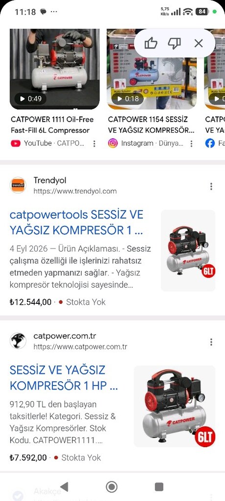 catpower 6 litre sessiz yağsız kompresör - 7