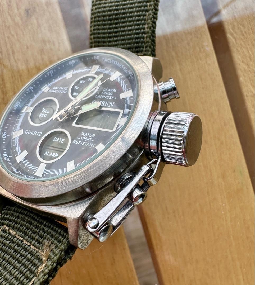 Ohsen Analog Dijital Nato Kayışı Kol Saati - 6