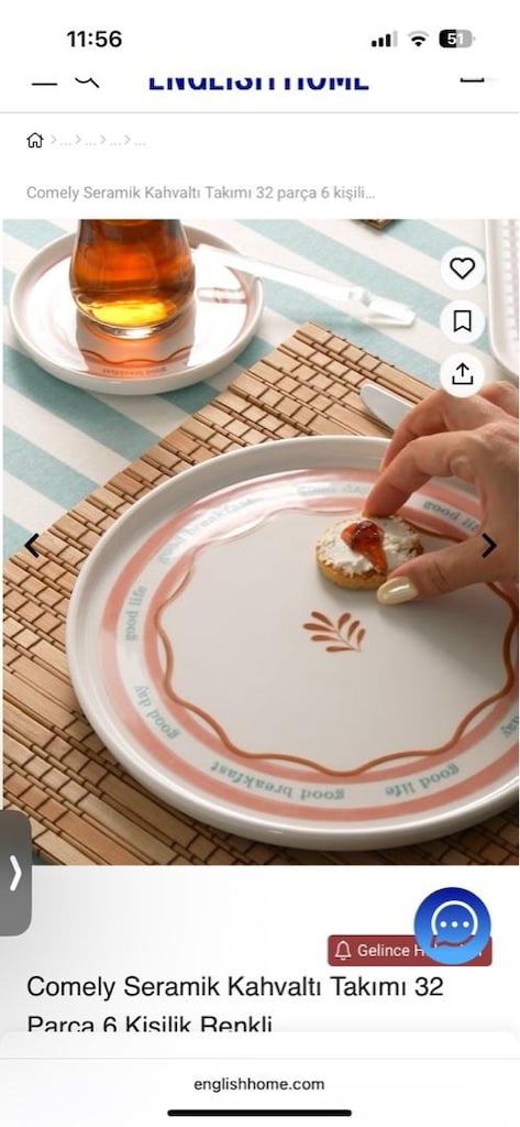 English Home 32 Parça 6 Kişilik Kahvaltı Takımı - 14