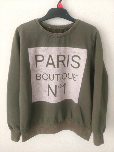 H&M Yazı desenli genç bayan sweatshirt