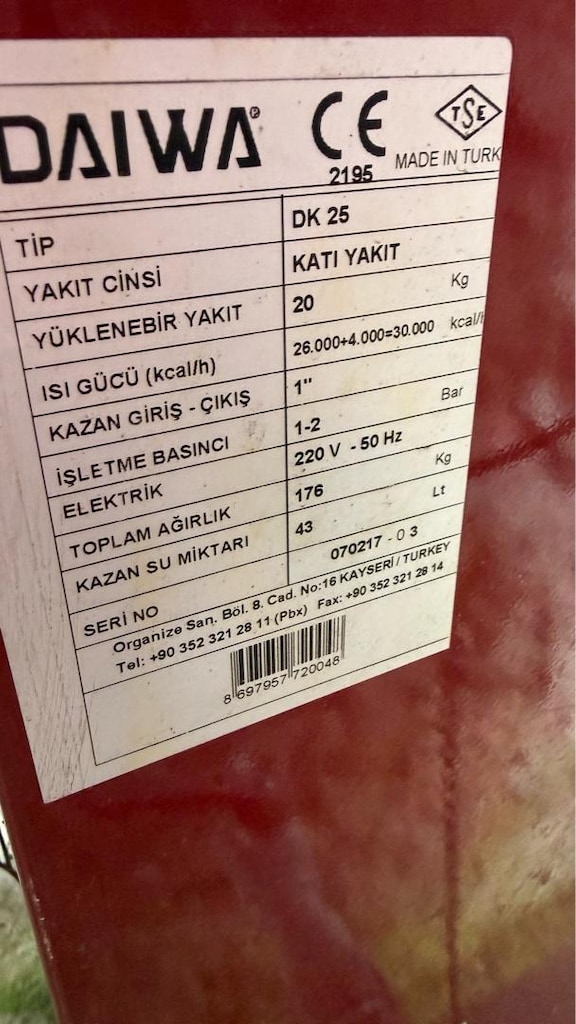 Daiwa DK25 Kaloriferli Kuzine Soba – Fırınlı, Pompa Dâhil - 4