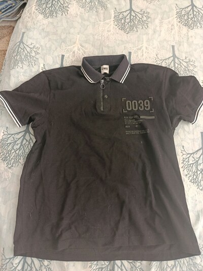 siyah polo yaka t-shirt