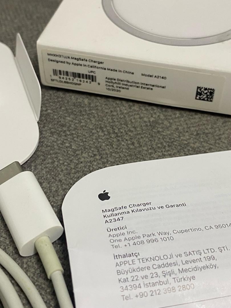 Apple MagSafe kablosuz şarj seti, beyaz yuvarlak şarj başlığı, USB-C - 4