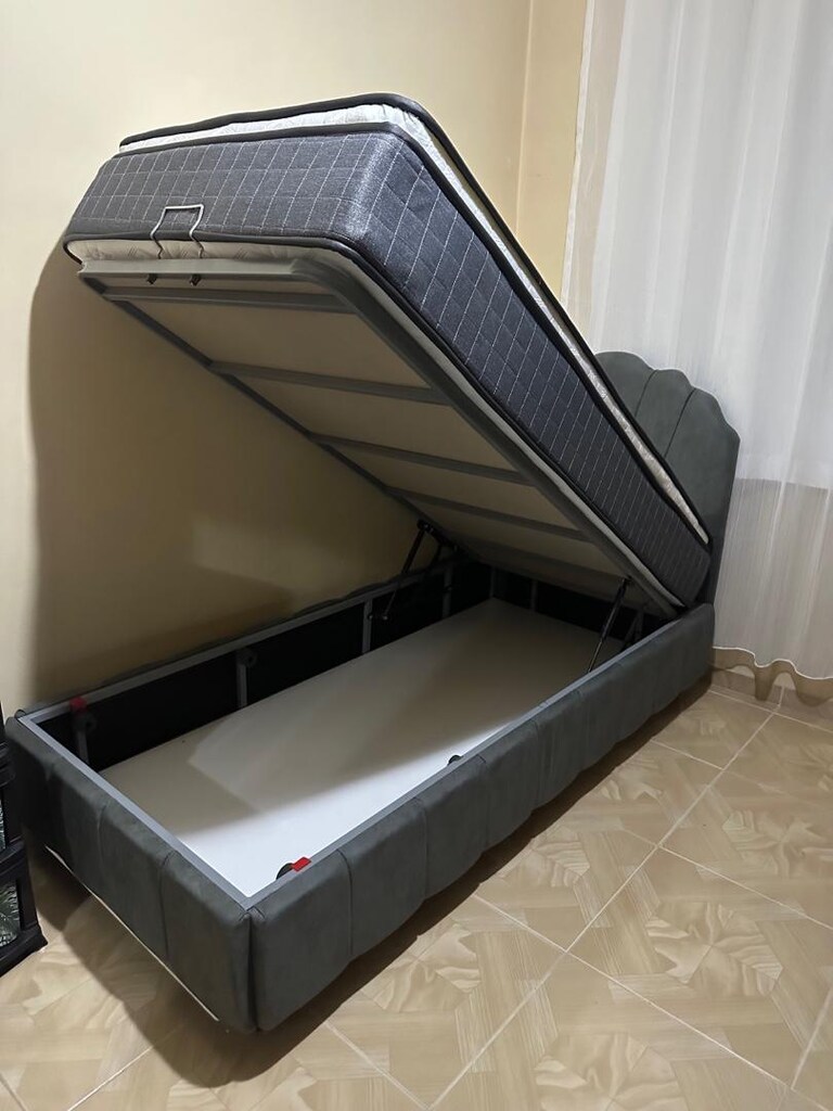 ultra lüks tek kişilik baza başlık petli yatak sıfır ürün ambalıjında - 2