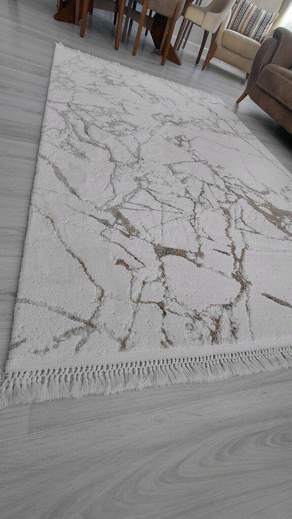 Mermer Desenli Modern Salon Halısı 160×230 / Çok Temiz (4m2) - 4