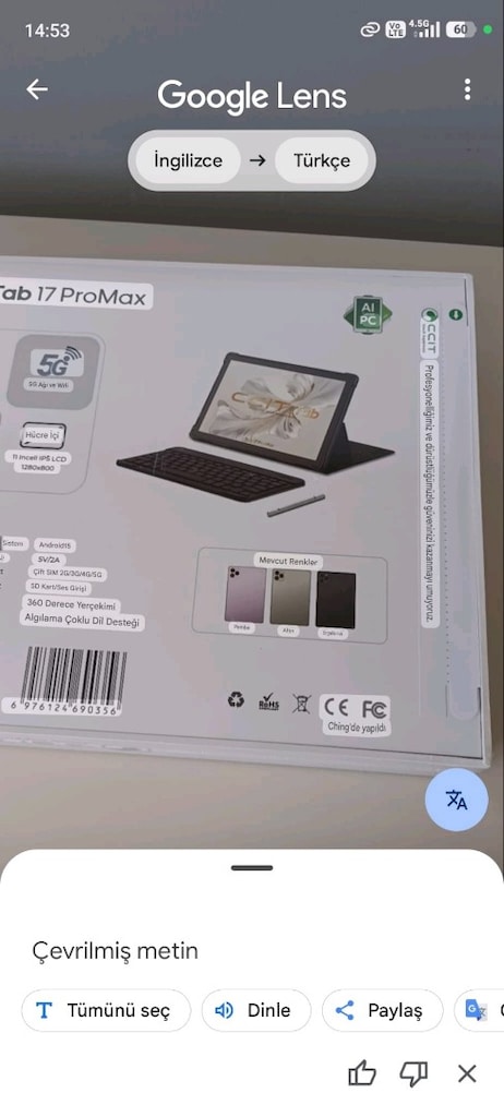 CCIT TAB 17 ProMax 1 TB Hafıza 16 GB RAM - 2