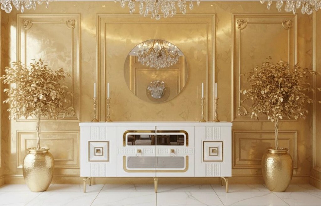 Sıfır , %100 MDF Konsol / Dresuar / Dolap - Aytaşı , Gold - 3