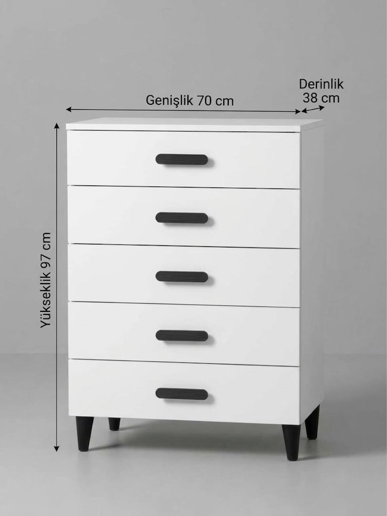 şifonyer 5 çekmeceli - 4