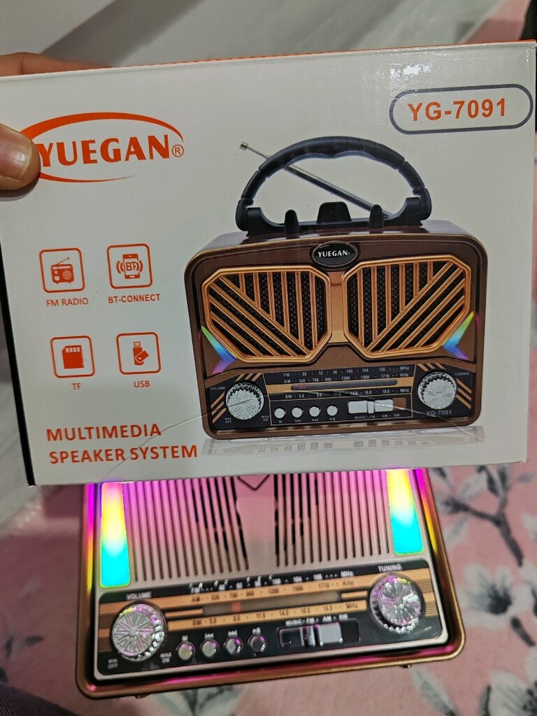 yuegan Bluetooth Nostaji Görünümlü Fener + Radyo - 5