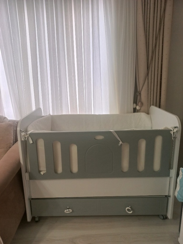 sallanan mdf bebek yatağı - 4