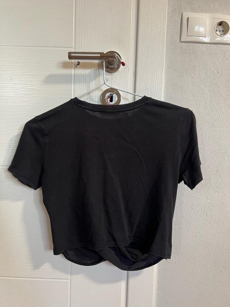 Siyah Beli Bağcıklı T-Shirt - 2
