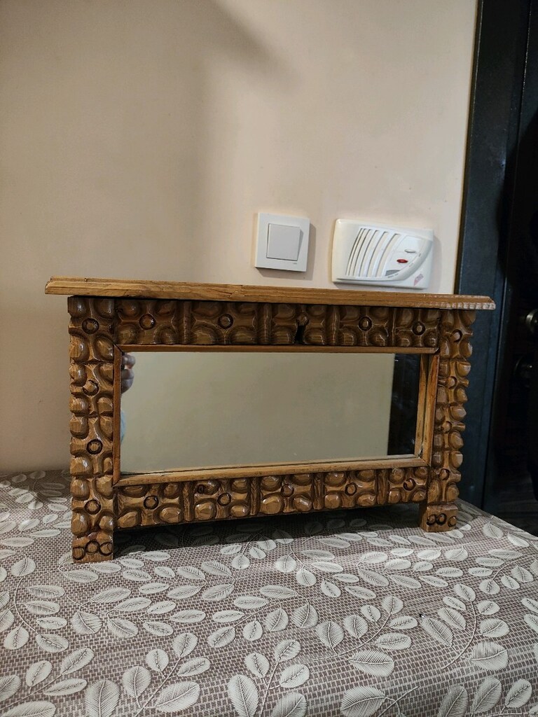 AHŞAP EL OYMALI TÜLBENT,YAZMA SANDIĞI - 2