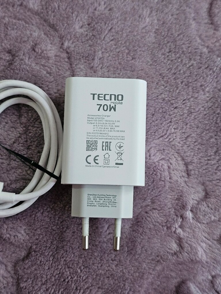 Tecno 70W Orjinal Turbo Şarj Seti (TAKASA AÇIK) - 2