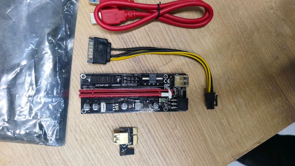 PCI-E Riser Kartı Ver009S (1x to 16x) Ekran Kartı Uzatma Kablosu & Ada - 8
