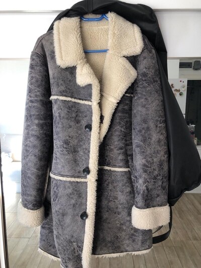 zara az kullanılmış kışlık palto kürk tarzı