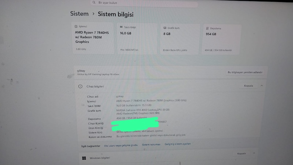 HP VİCTUS GAMİNG LAPTOP 16-S0050NT - 2