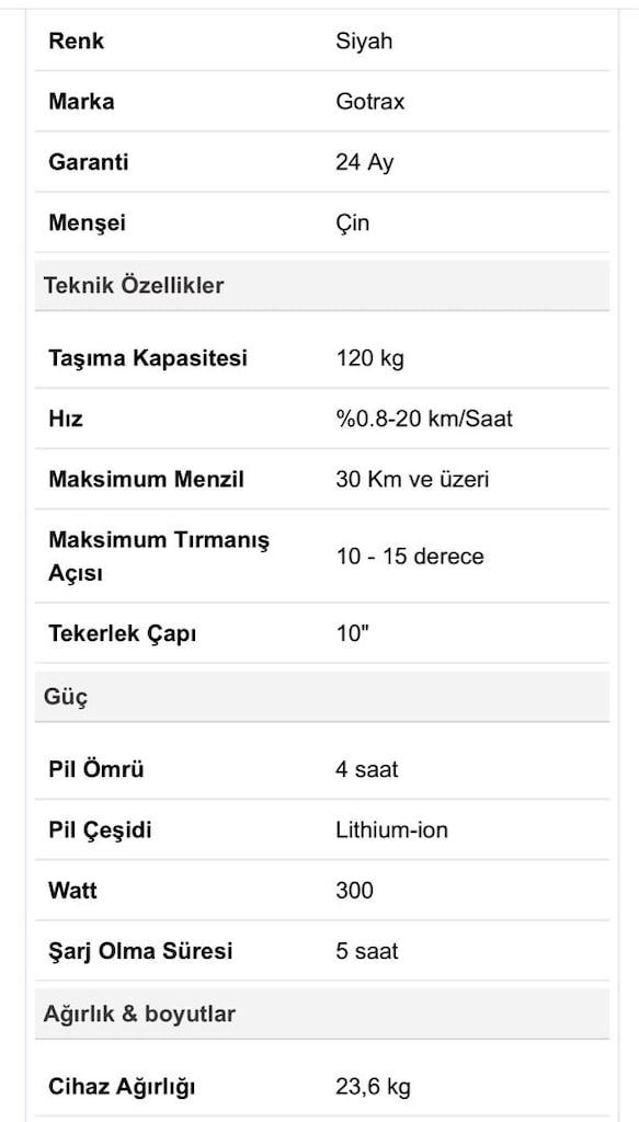 GOTRAX G Pro Elektrikli Scooter 3 Teker - 6